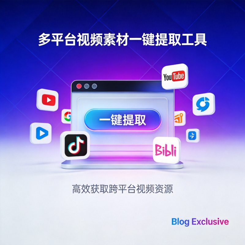多平台视频素材一键提取工具-Onceforall